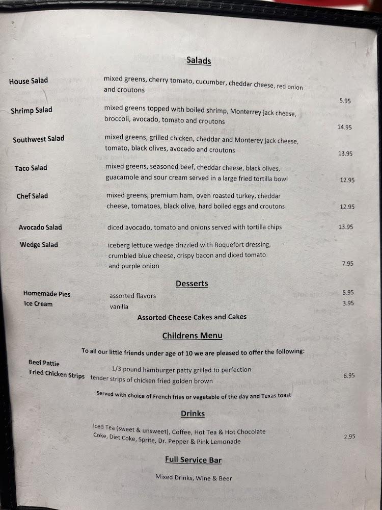 Triple C Steakhouse Menu image 2